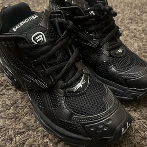 Balenciaga Men's Black Mesh Sneakers